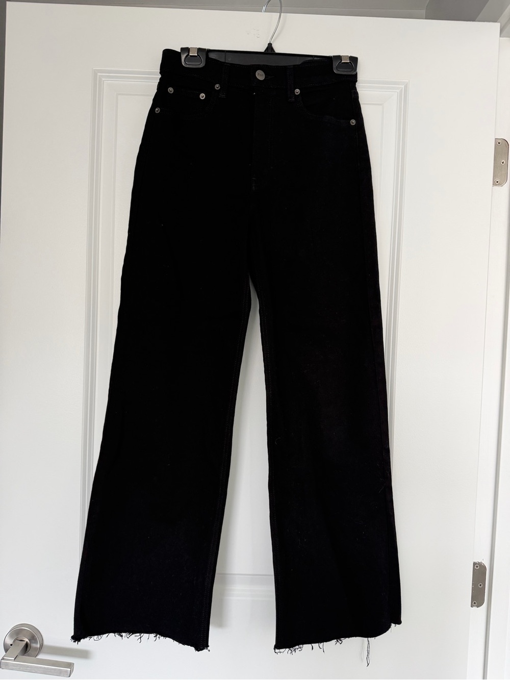 Reformation Black Stretch Flood Jeans NWT
